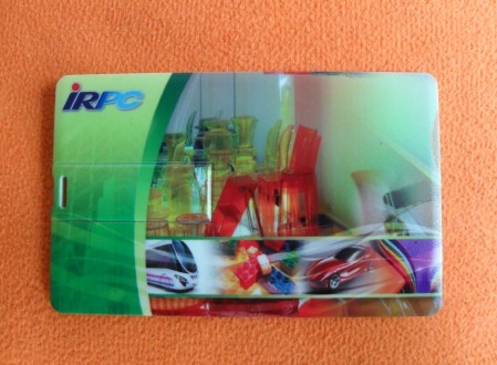 แฟลชไดร์ฟนามบัตร IRPC พิมพ์หน้าหลัง รับผลิต thumb drive card ราคาถูก แฟลชไดร์ฟนามบัตร IRPC พิมพ์หน้าหลัง รับผลิต thumb drive card ราคาถูก