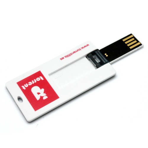 Mini Card USB แฟลชไดร์ฟการ์ด ขนาดเล็ก พับเก็บได้ เคสพลาสติก ติดโลโก้