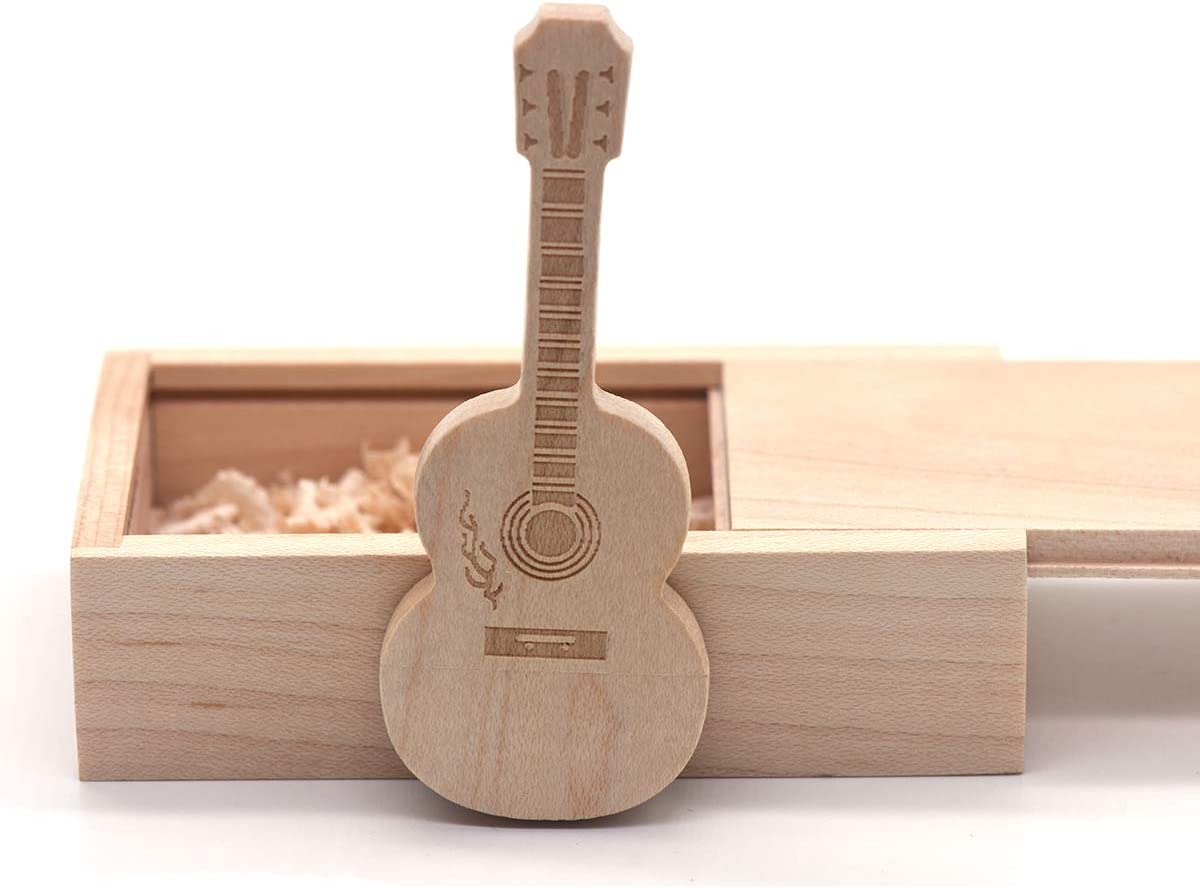 ออกแบบ Wood USB รุ่น Guitar ไม้ ที่มีรูปแบบและรูปทรงเครื่องดนตรี 1