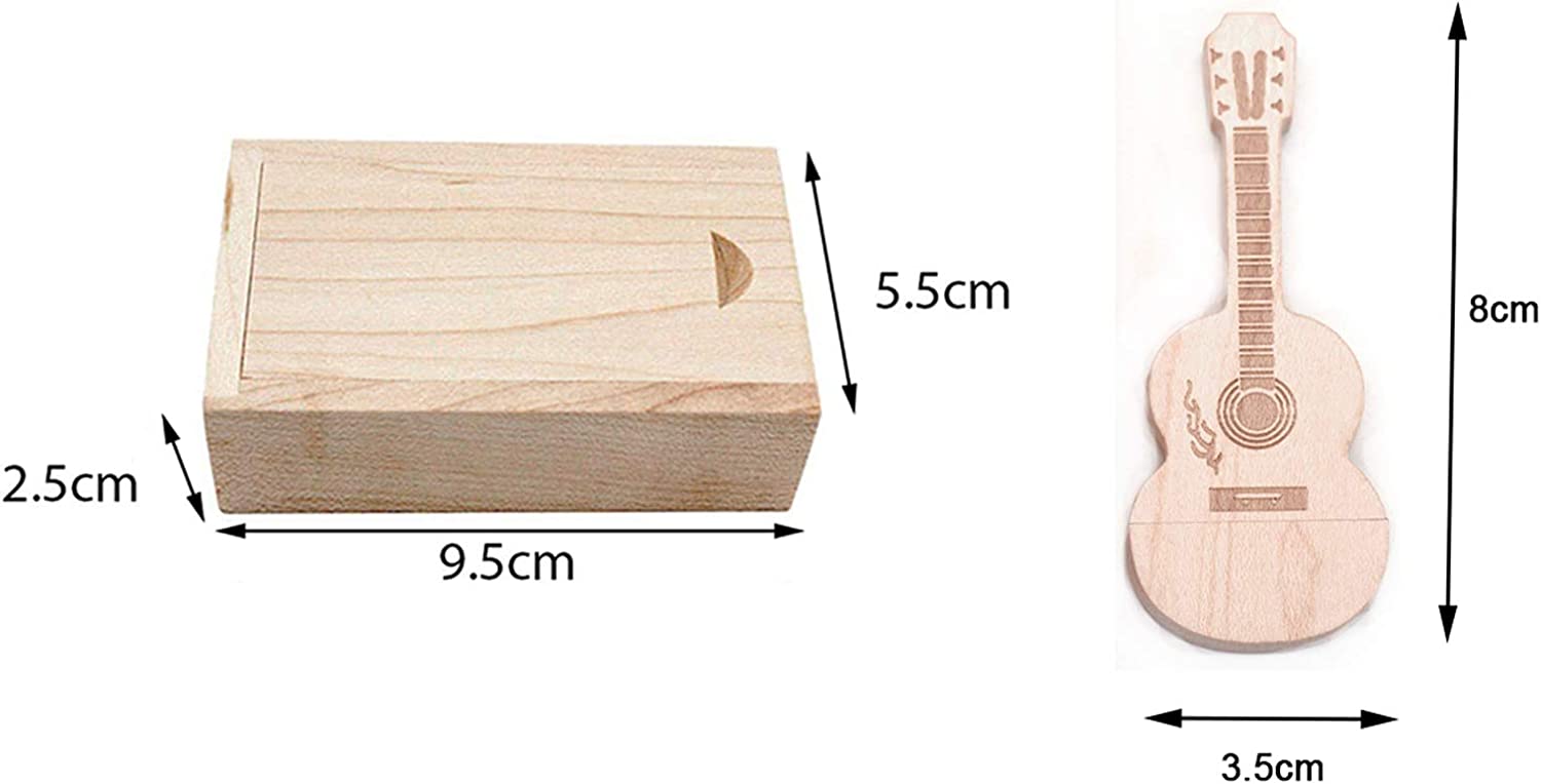 ออกแบบ Wood USB รุ่น Guitar ไม้ ที่มีรูปแบบและรูปทรงเครื่องดนตรี 2