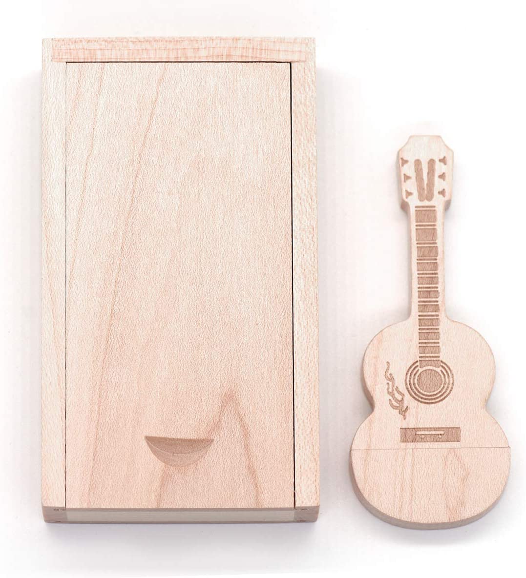 ออกแบบ Wood USB รุ่น Guitar ไม้ ที่มีรูปแบบและรูปทรงเครื่องดนตรี 3
