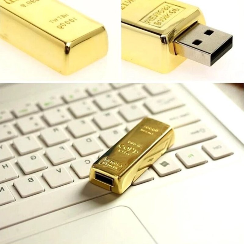 USB แฟลชไดร์ฟทองคำ สุดหรูหราด้วยกลิ่นอายการออกแบบ Luxury