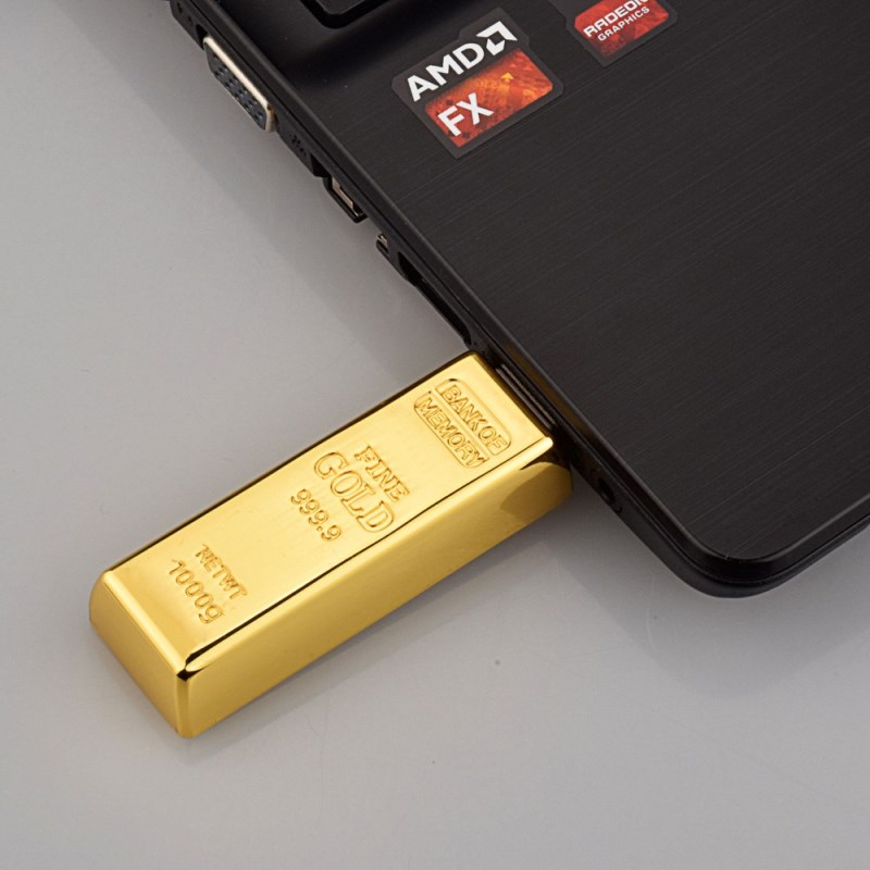 สั่งผลิต USB แฟลชไดร์ฟทองคำ สุดหรูหราด้วยกลิ่นอายการออกแบบ Luxury