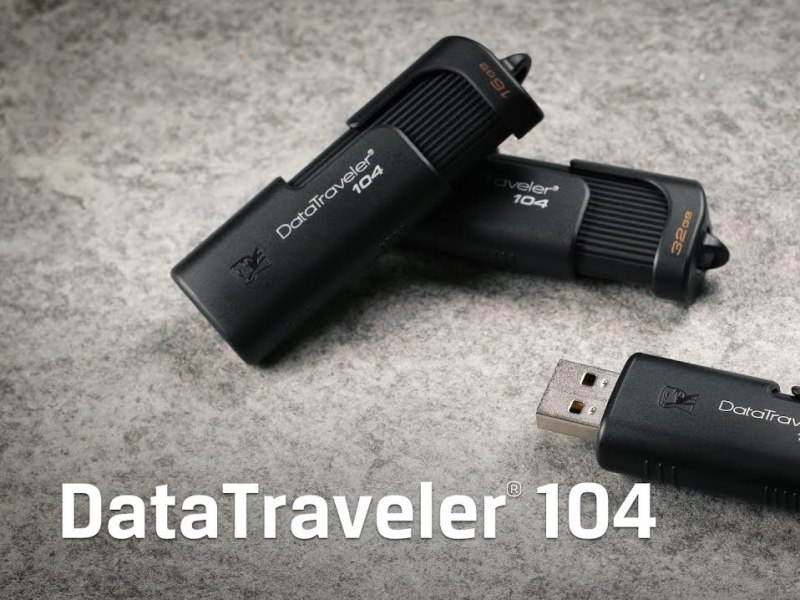 Kingston DataTraveler® 104 Flash Drive sliding cap 16gb 32gb 64gb