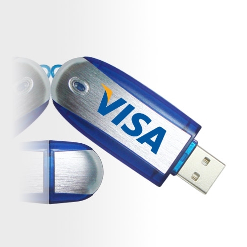 USB Flash Drive Plastic Body สกรีนโลโก้ Metal Printing Surface