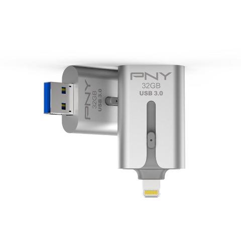 Ѻ On-The-Go Flash Drive Duo-Link 3.0 Ѻ iPhone and iPad ҡ PNY