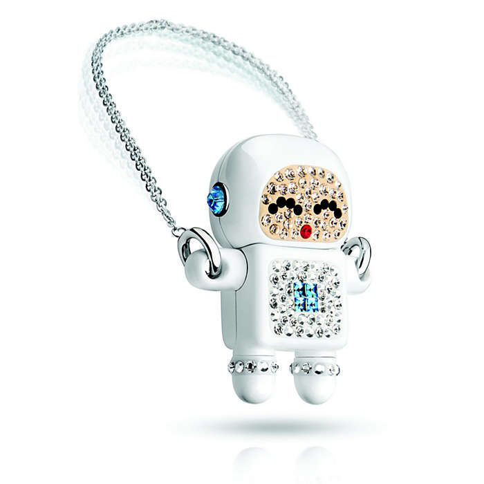 แฟลชไดร์ฟหุ่นยนต์ ติดคริสตัล Robot Crystal USB Memory Key แฟลชไดร์ฟหุ่นยนต์ ติดคริสตัล Robot Crystal USB Memory Key