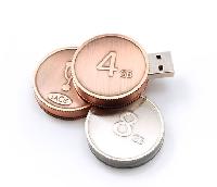 รับผลิต แฟลชไดร์ฟรูปเหรียญ สั่งทำ flash drive โลหะ พร้อมสกรีน ราคาถูก