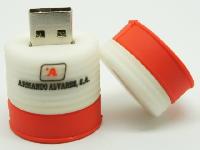 สั่งผลิต แฟลชไดร์ฟพร้อมสกรีนโลโก้ ราคาขายส่ง flash drive ยาง Soft PVC สีแดง